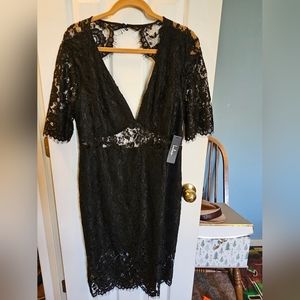 Lulu's Black Lace Dress